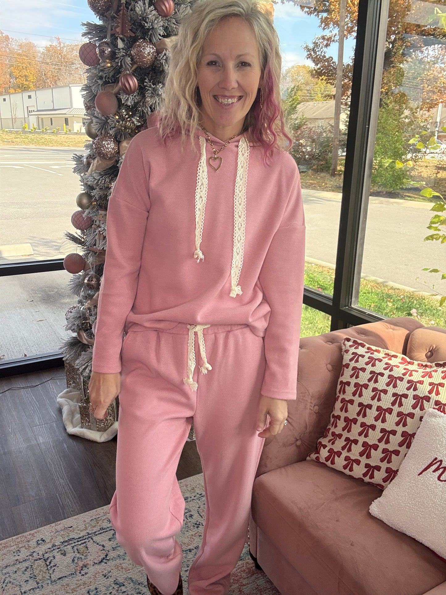 Frosted Rose Cord Set