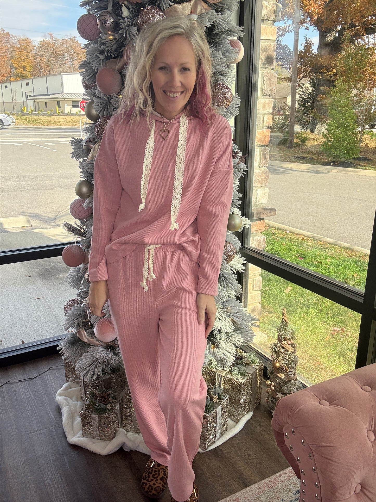 Frosted Rose Cord Set