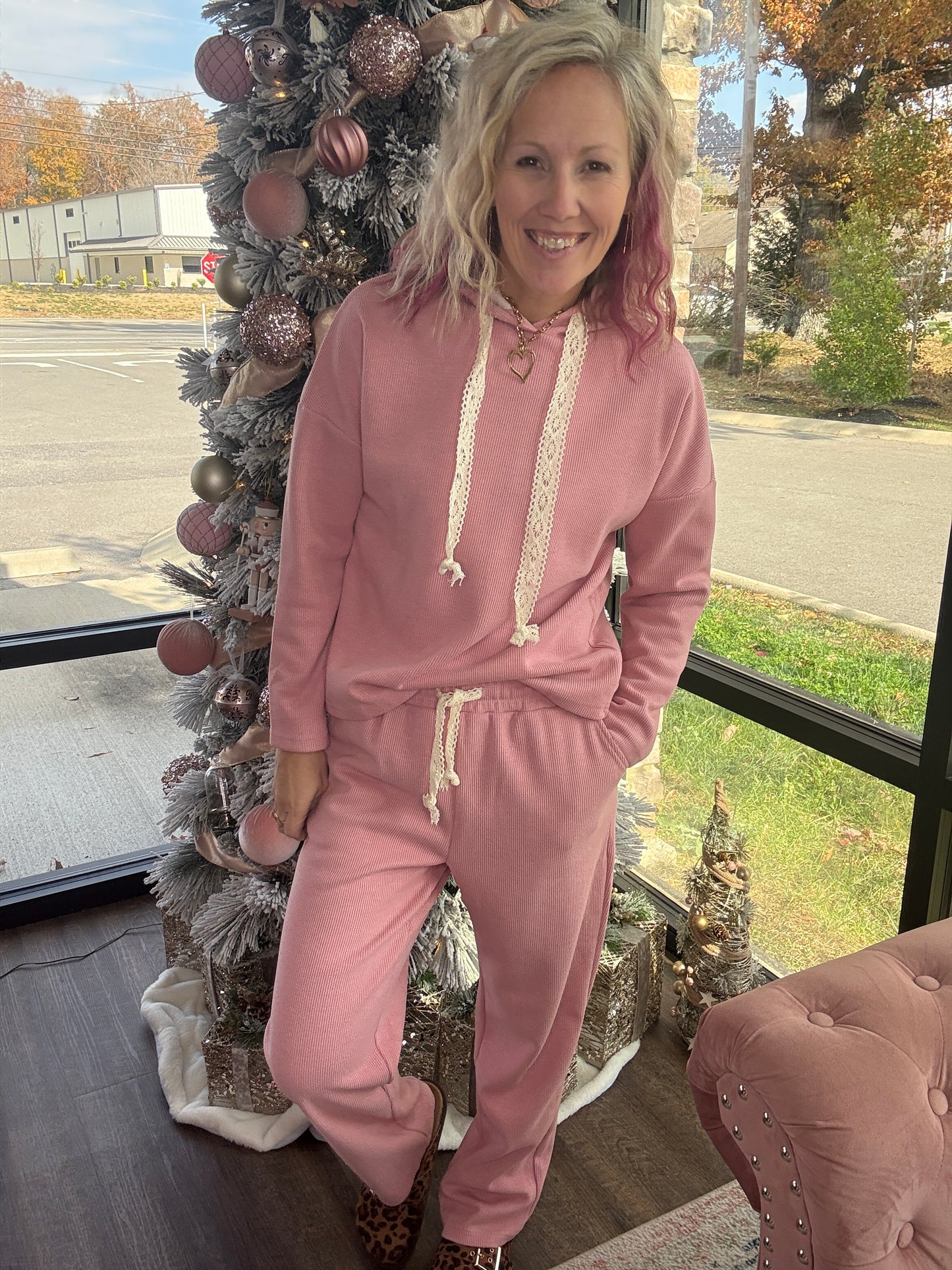 Frosted Rose Cord Set