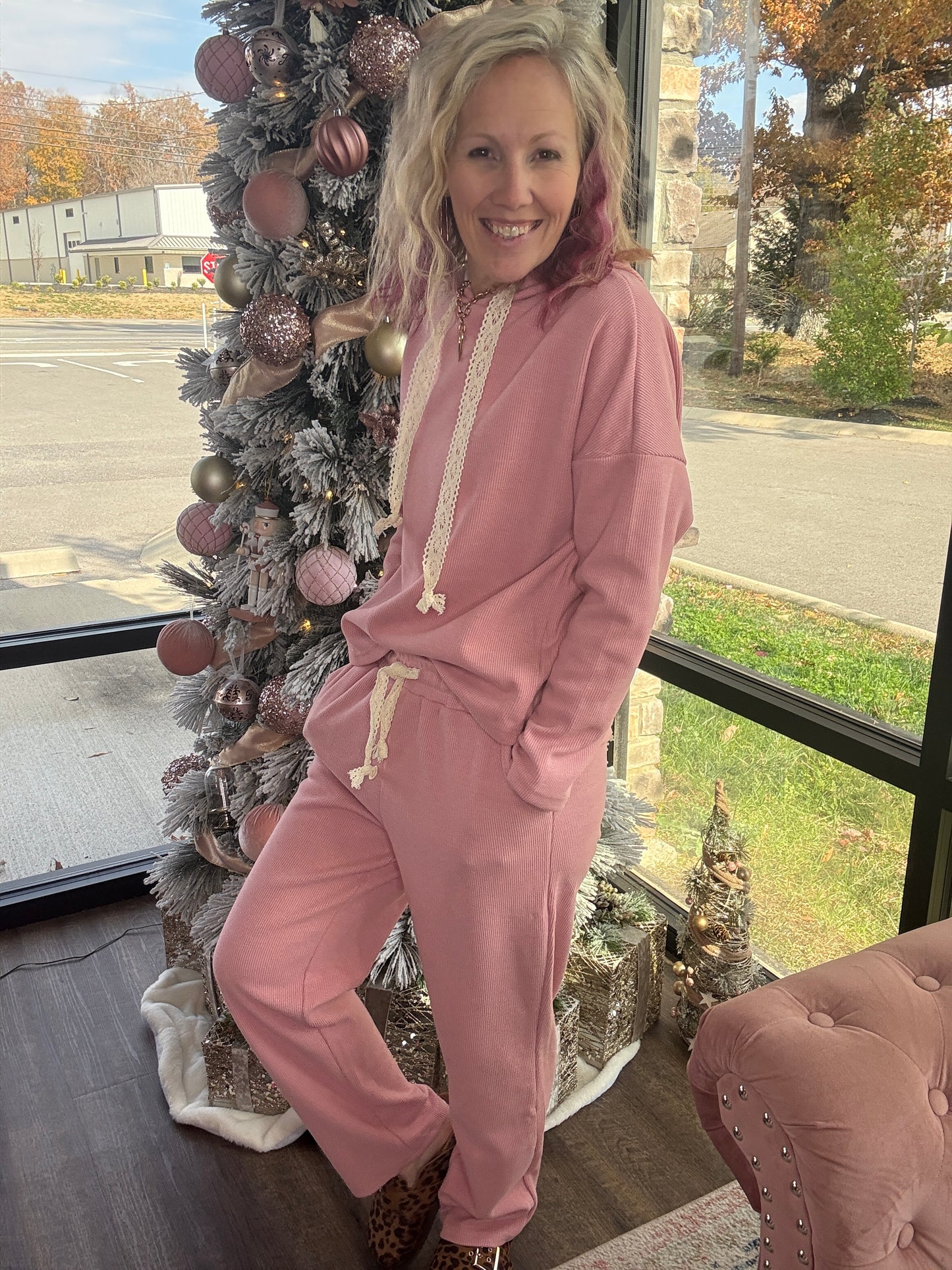 Frosted Rose Cord Set