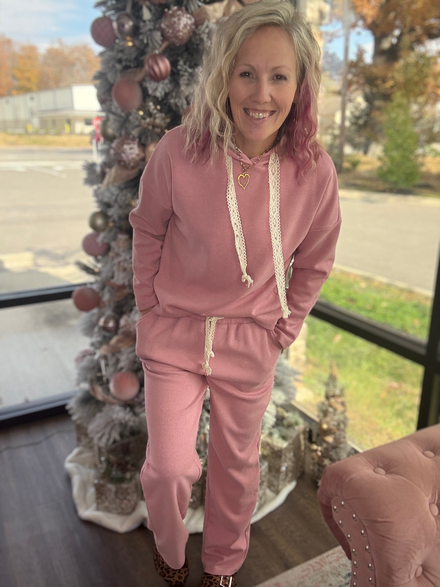 Frosted Rose Cord Set