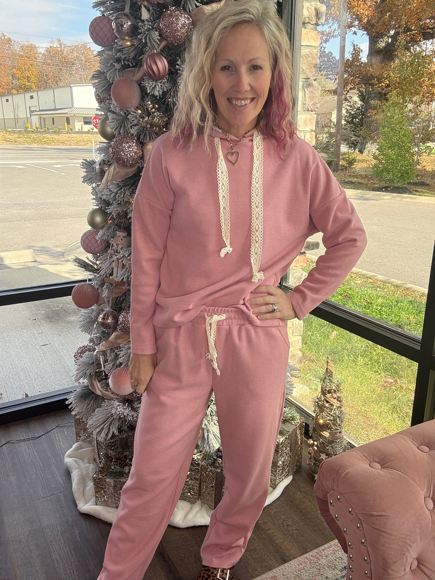 Frosted Rose Cord Set