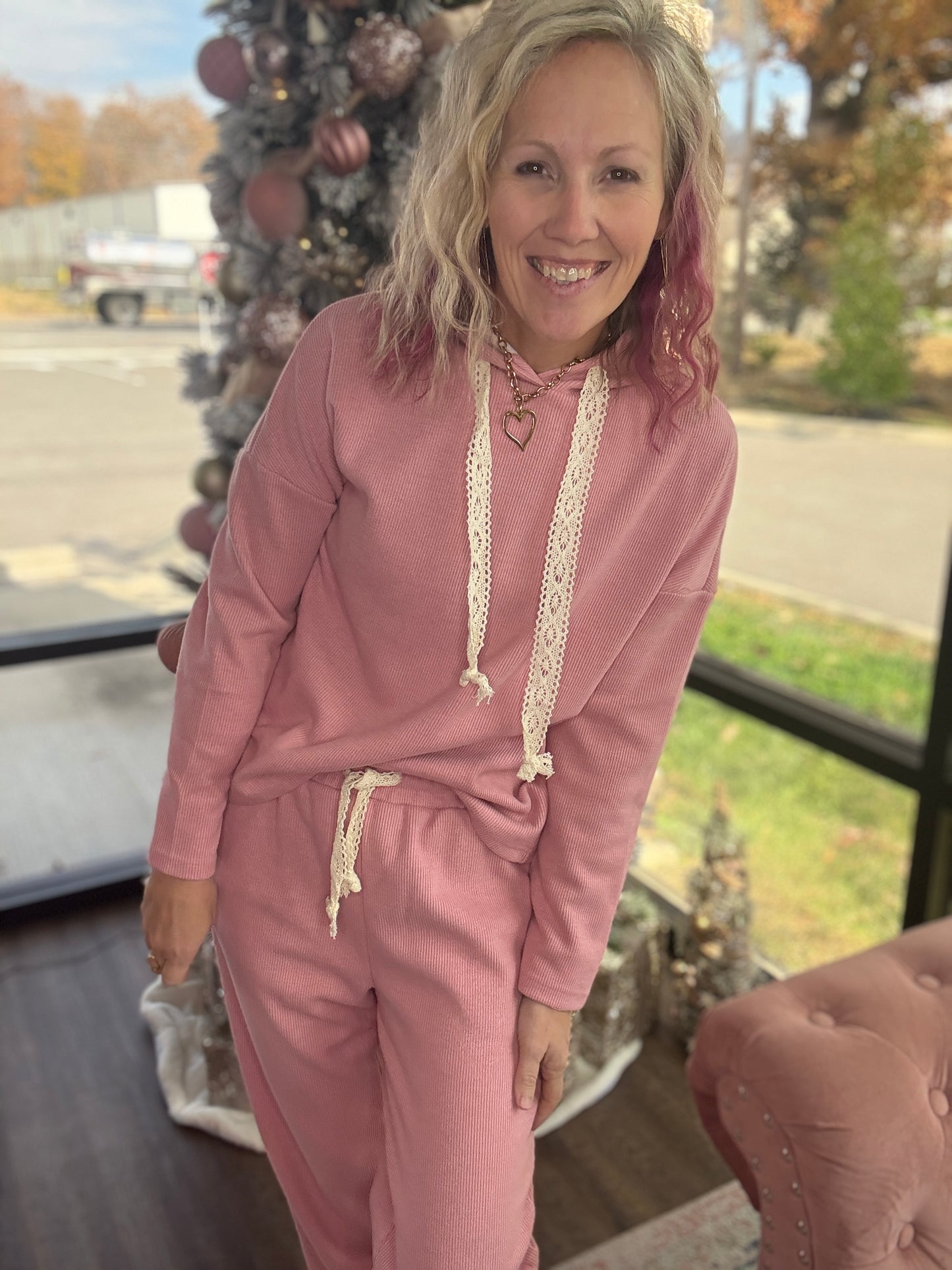 Frosted Rose Cord Set