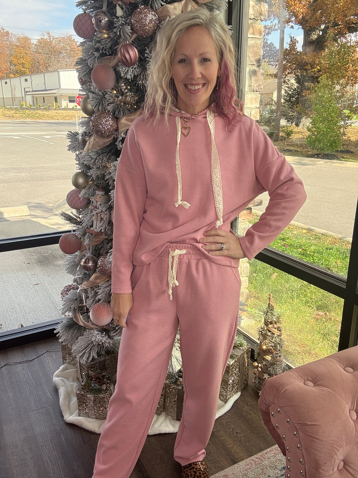 Frosted Rose Cord Set