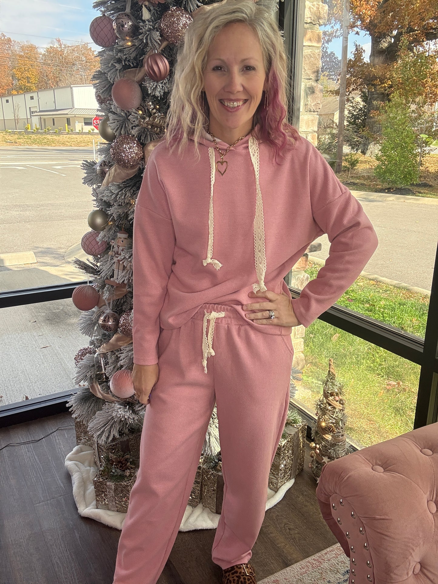 Frosted Rose Cord Set