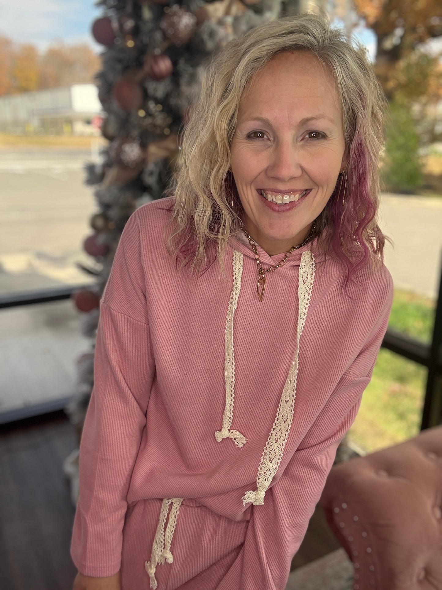 Frosted Rose Cord Set