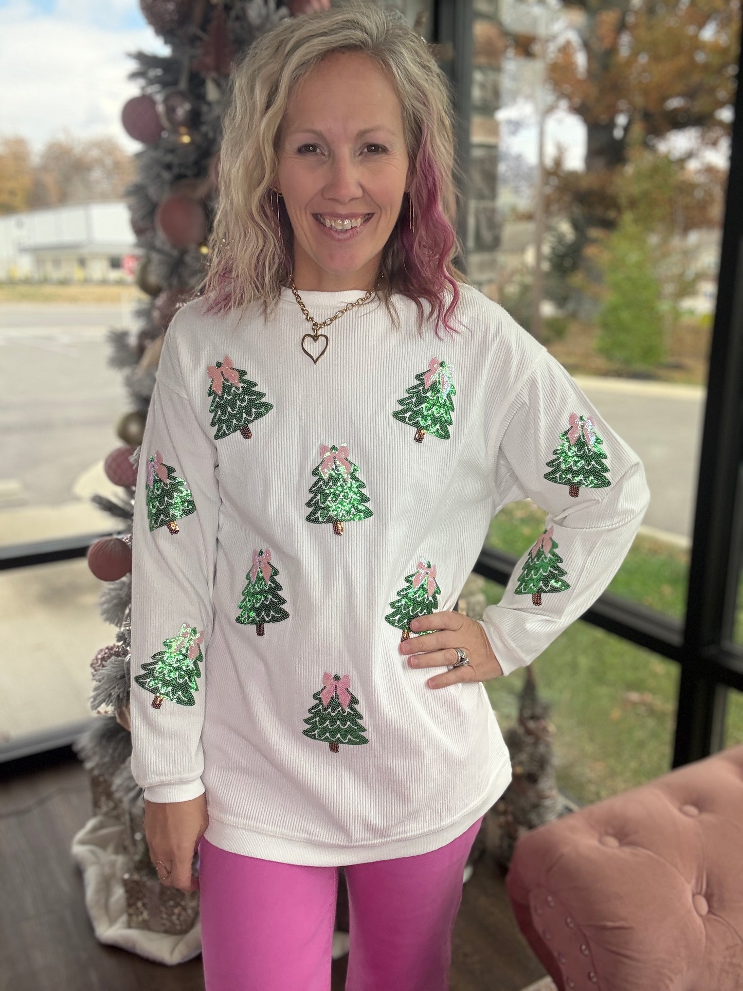 Twinkle Tree Corded Crew