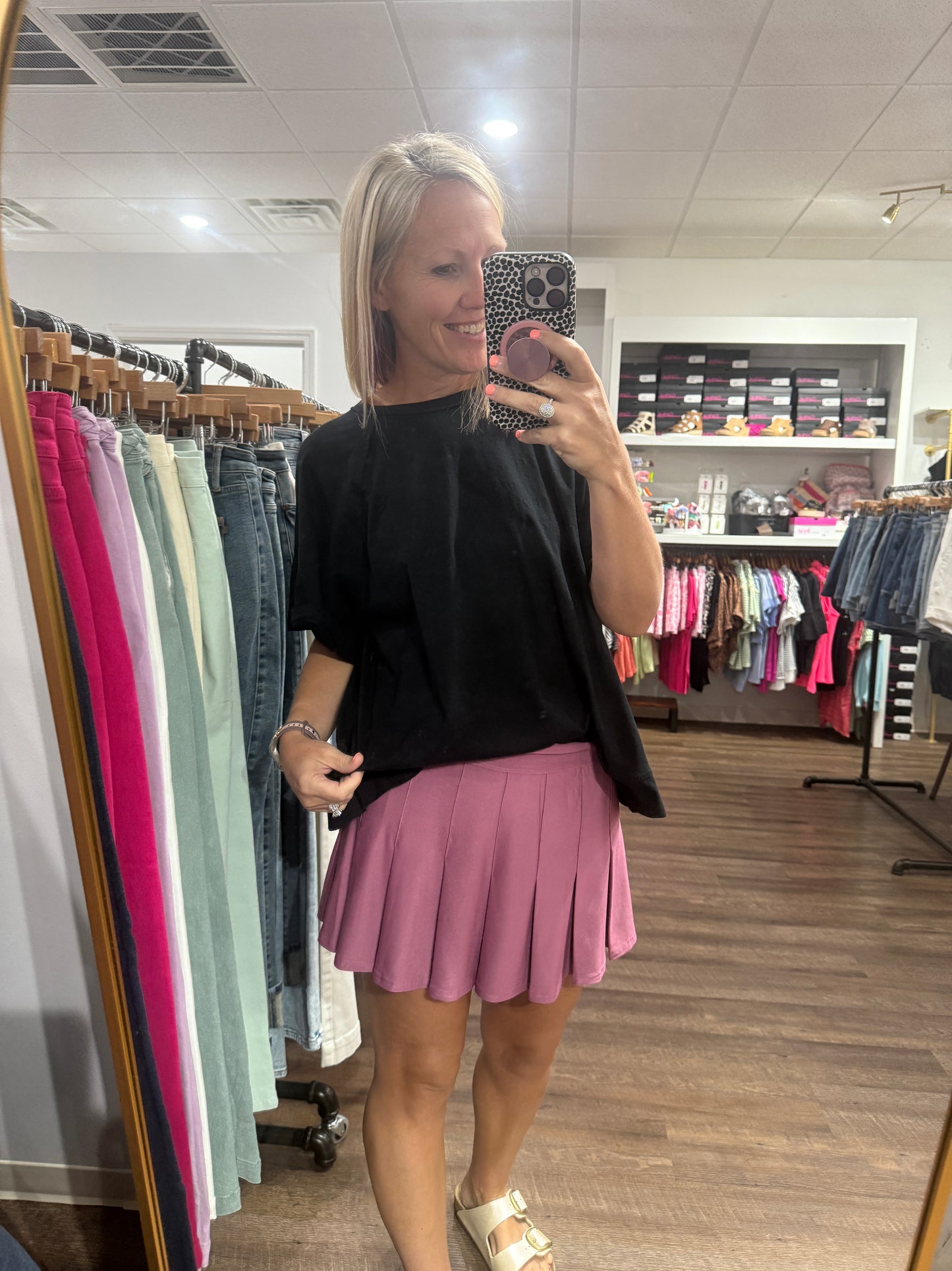 Pleated Active Skort-Purple