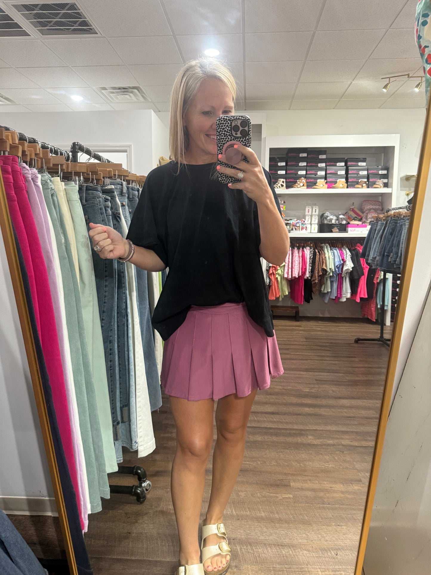 Pleated Active Skort-Purple