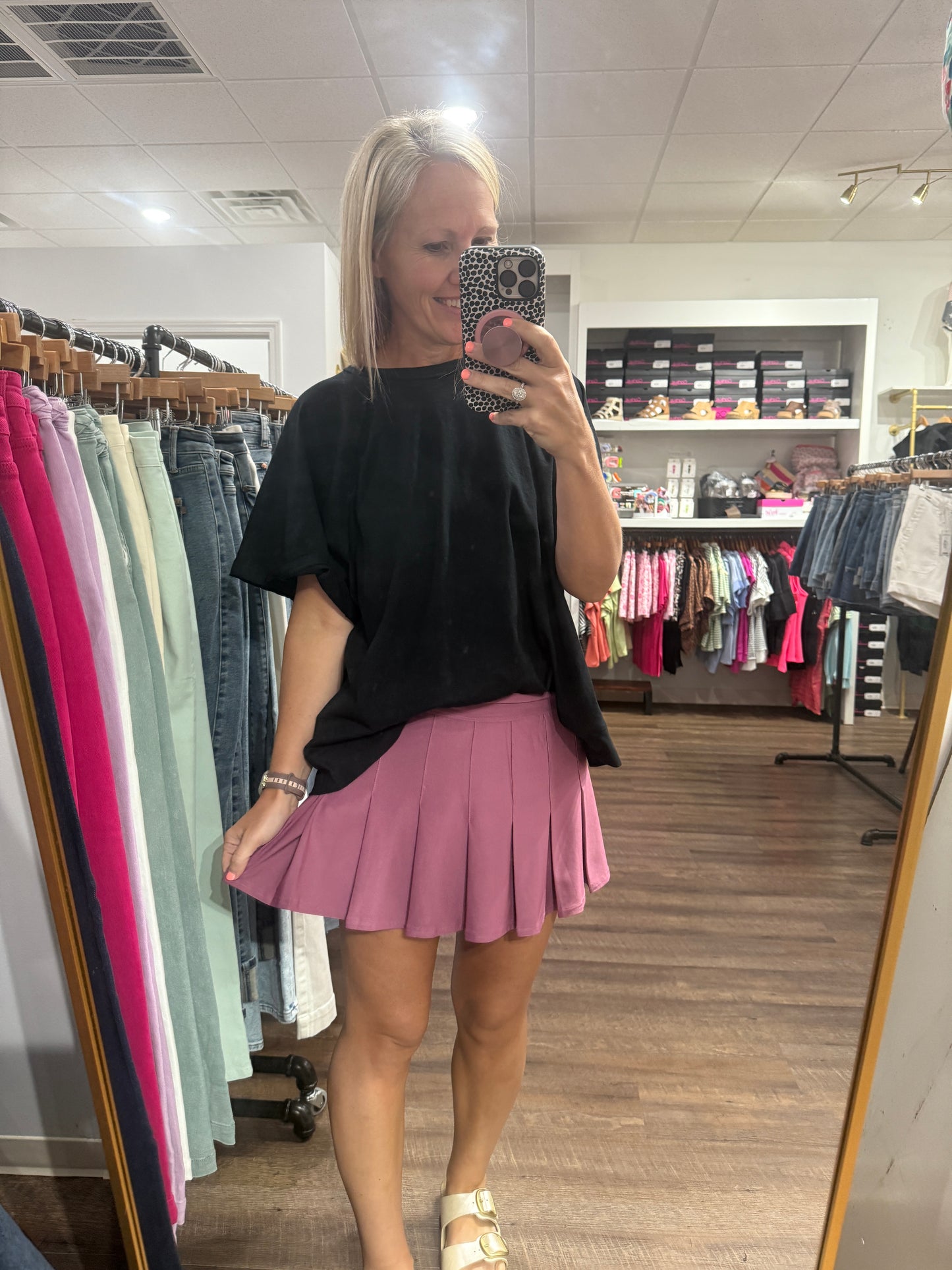 Pleated Active Skort-Purple