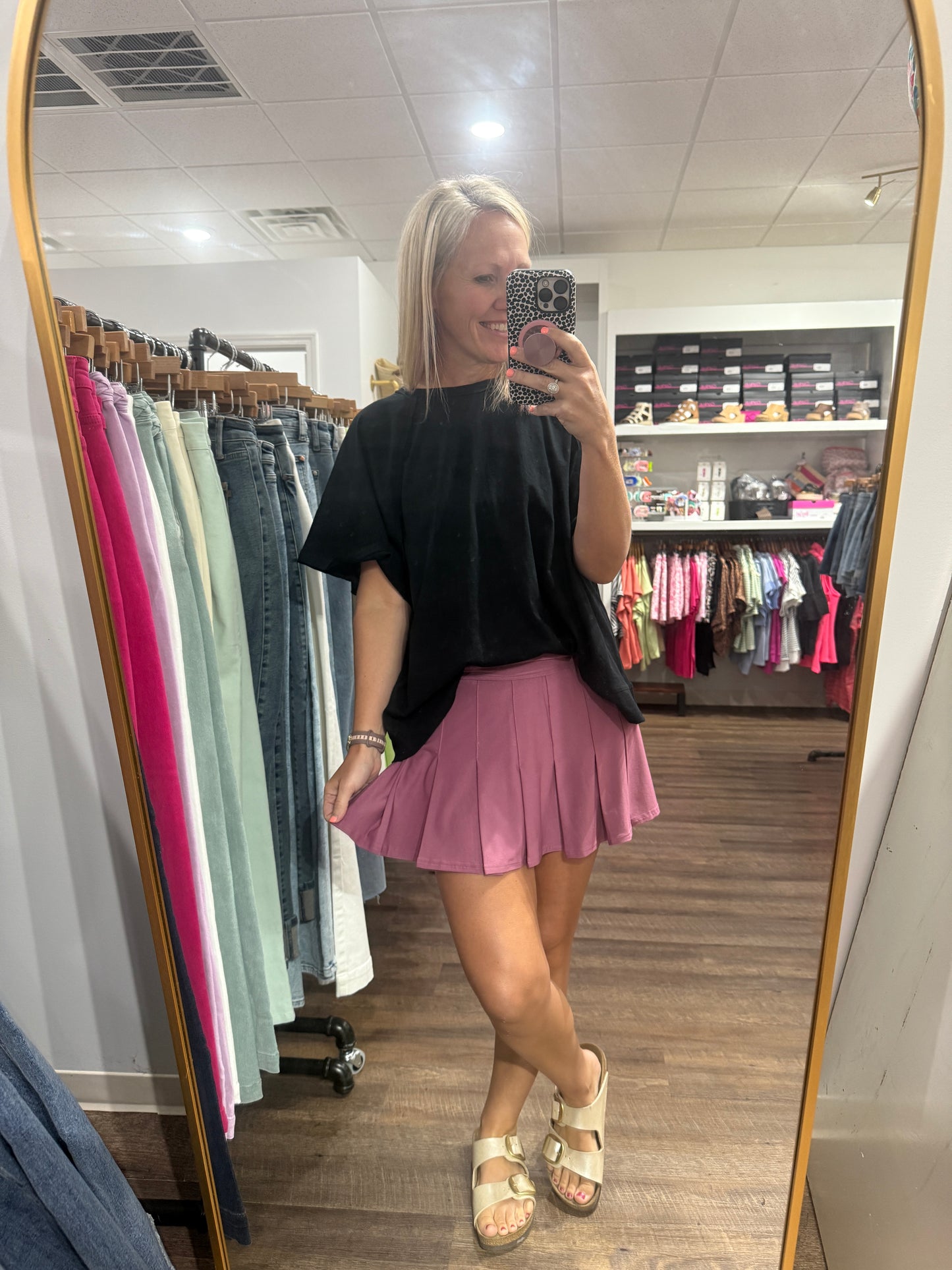Pleated Active Skort-Purple