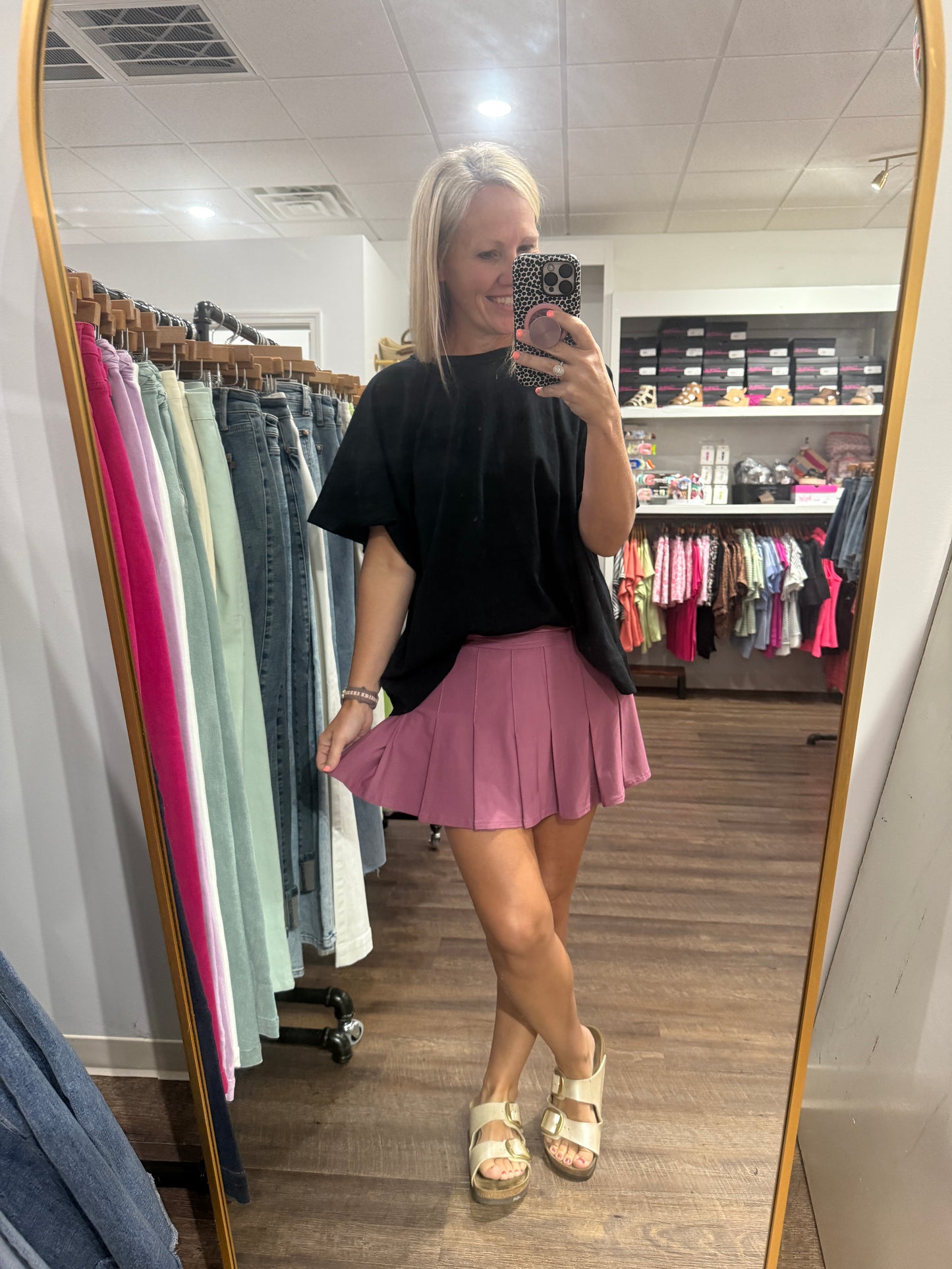 Pleated Active Skort-Purple
