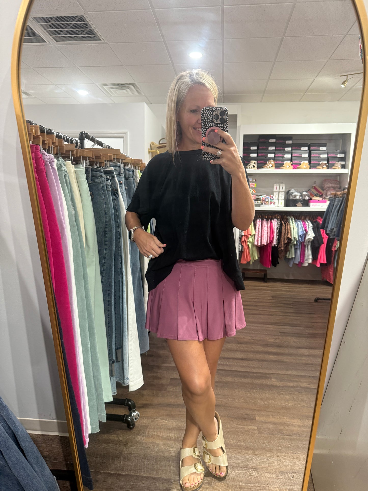 Pleated Active Skort-Purple