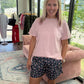 Joey Boyfriend Tee- Pink