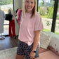 Joey Boyfriend Tee- Pink