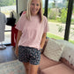 Joey Boyfriend Tee- Pink