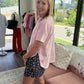 Joey Boyfriend Tee- Pink