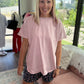 Joey Boyfriend Tee- Pink