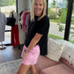 Sun & Fun Shorts- Pink Stripe