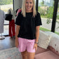 Sun & Fun Shorts- Pink Stripe