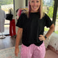 Sun & Fun Shorts- Pink Stripe