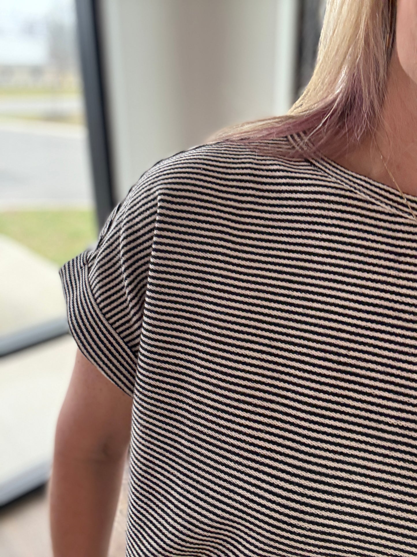 Laid Back Stripe Set- Black