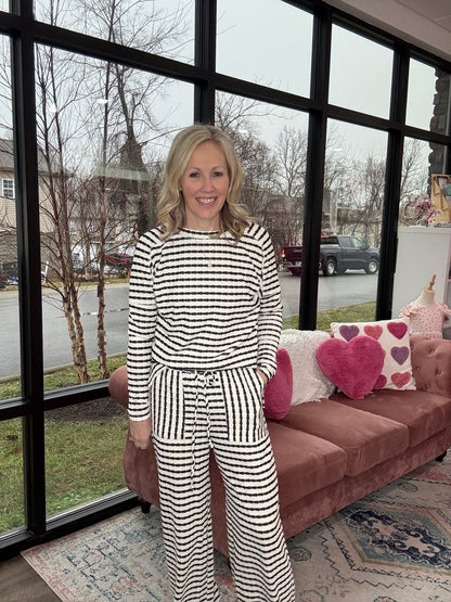 Striped Bliss Set- Black