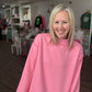 Spring Fling Mock Neck- Pink