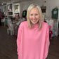 Spring Fling Mock Neck- Pink