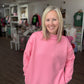 Spring Fling Mock Neck- Pink