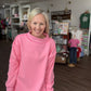 Spring Fling Mock Neck- Pink