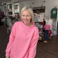 Spring Fling Mock Neck- Pink
