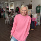 Spring Fling Mock Neck- Pink