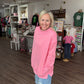 Spring Fling Mock Neck- Pink