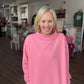 Spring Fling Mock Neck- Pink