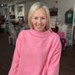 Spring Fling Mock Neck- Pink
