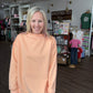 Spring Fling Mock Neck- Peach