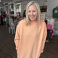 Spring Fling Mock Neck- Peach