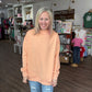 Spring Fling Mock Neck- Peach