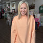 Spring Fling Mock Neck- Peach