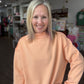 Spring Fling Mock Neck- Peach