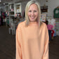 Spring Fling Mock Neck- Peach