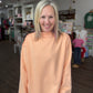 Spring Fling Mock Neck- Peach