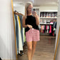 Red Gingham Check Shorts