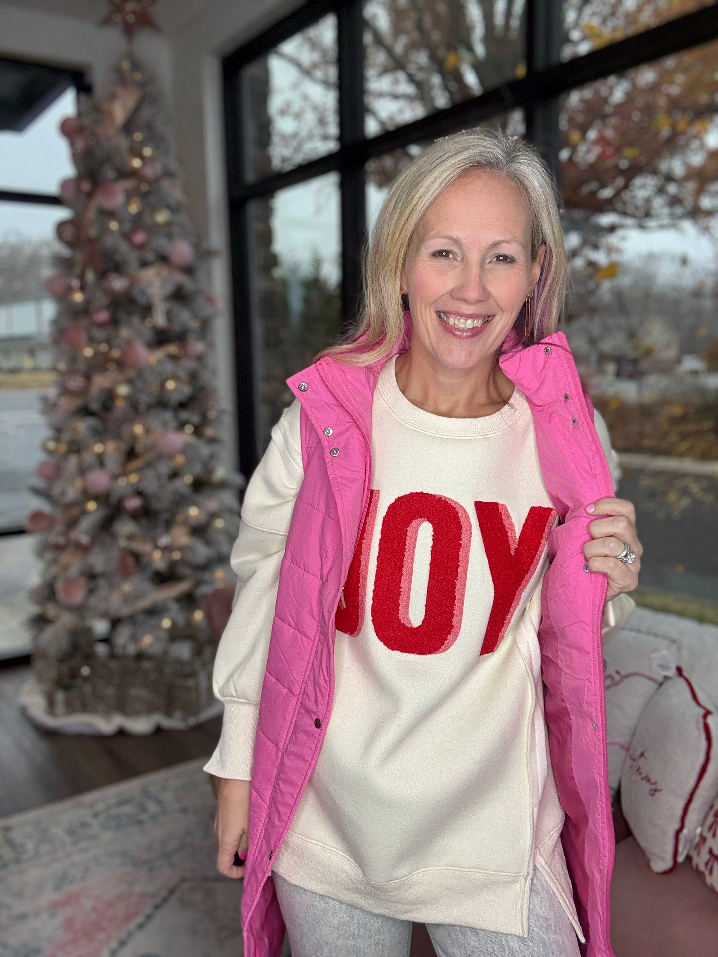 Summit Puffer Vest- Pink