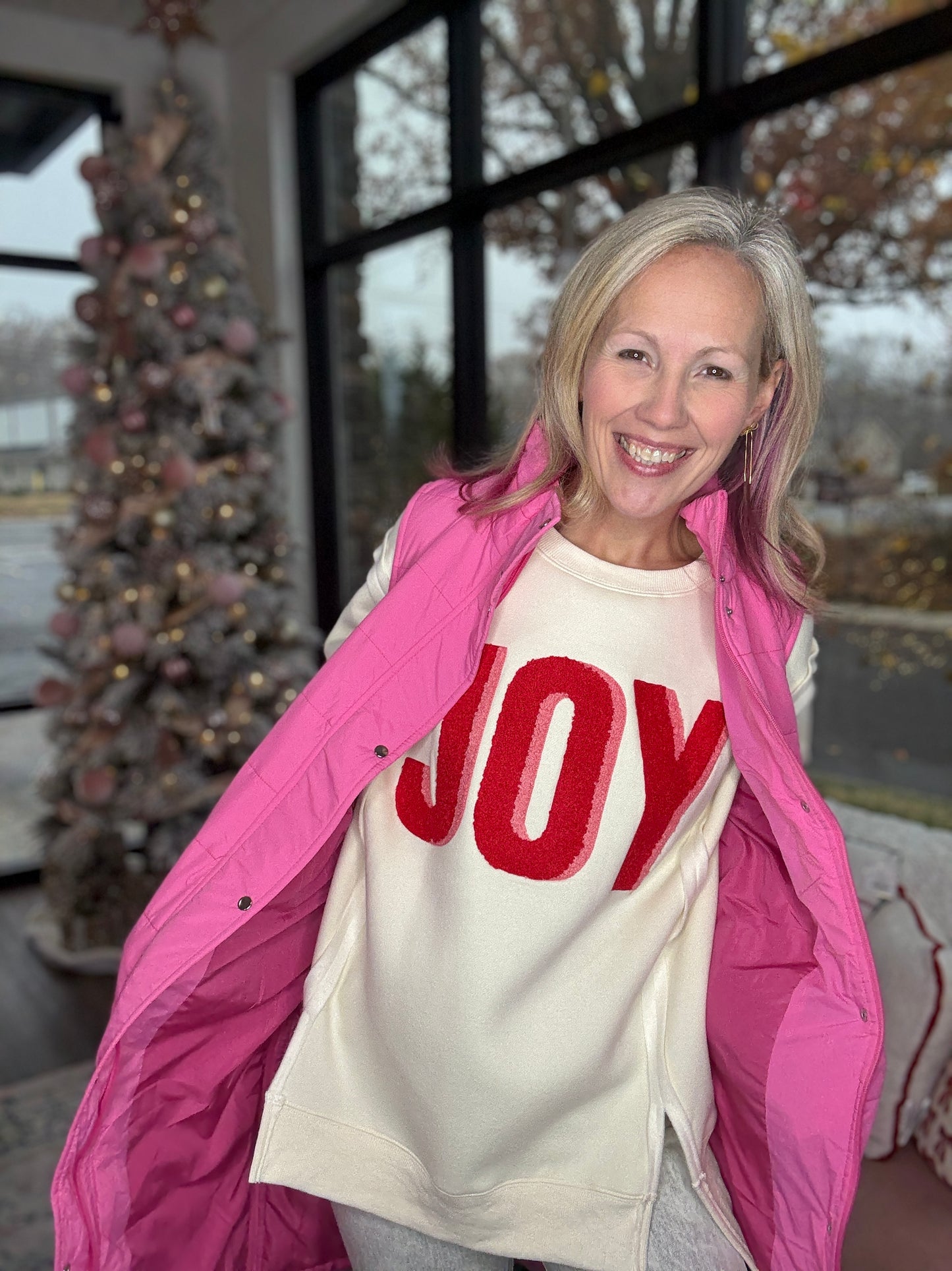 Summit Puffer Vest- Pink