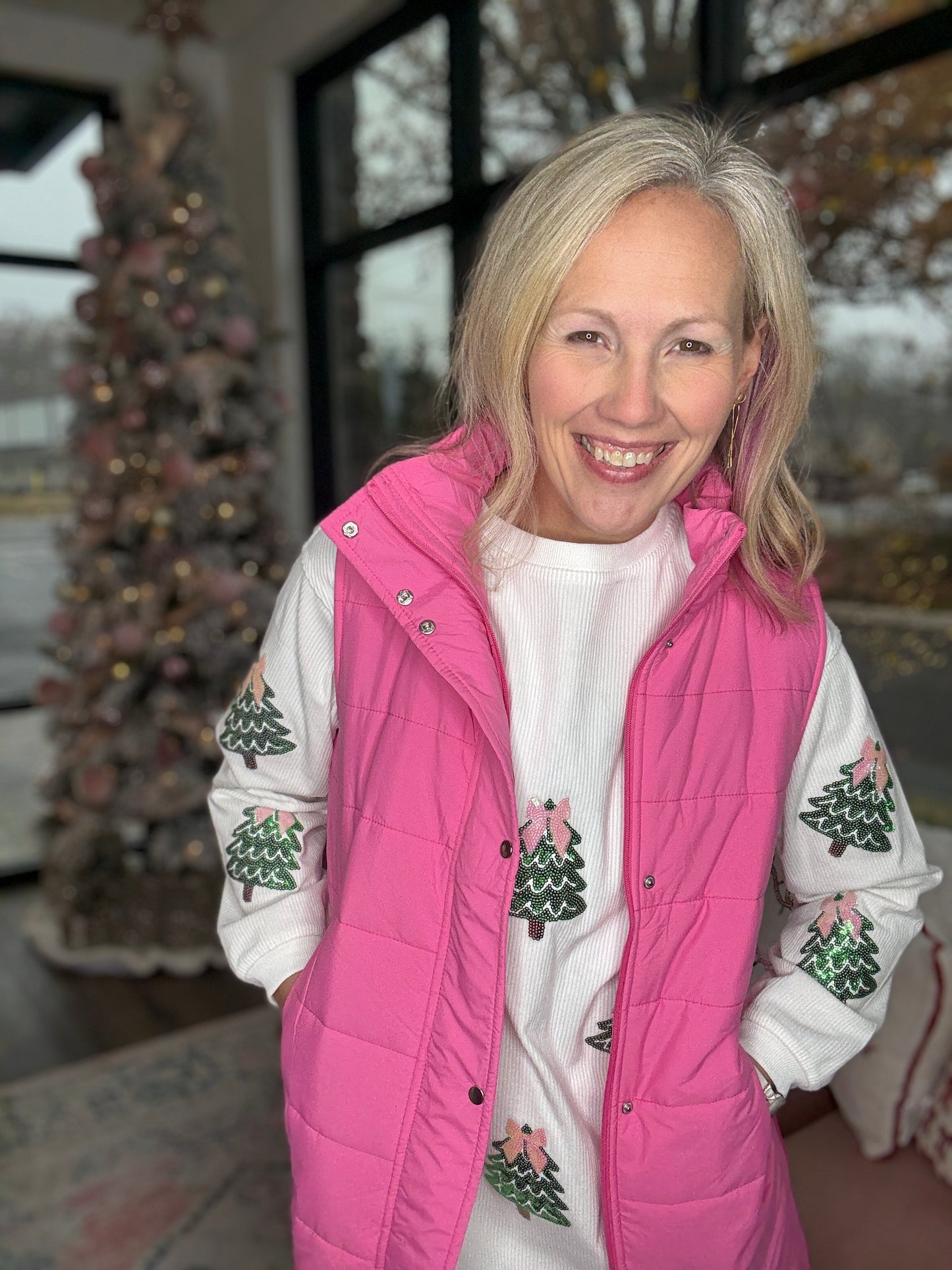 Summit Puffer Vest- Pink