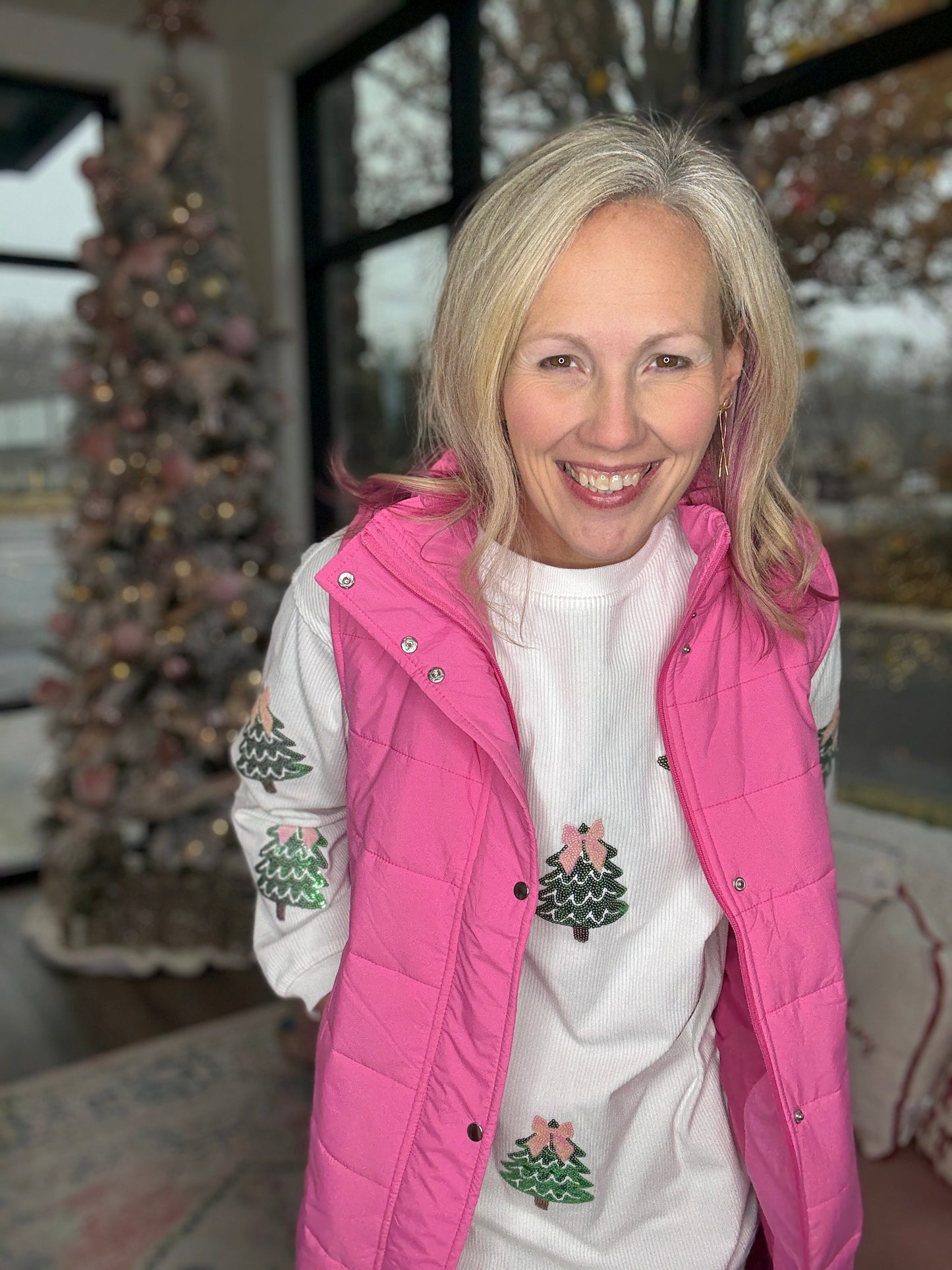 Summit Puffer Vest- Pink