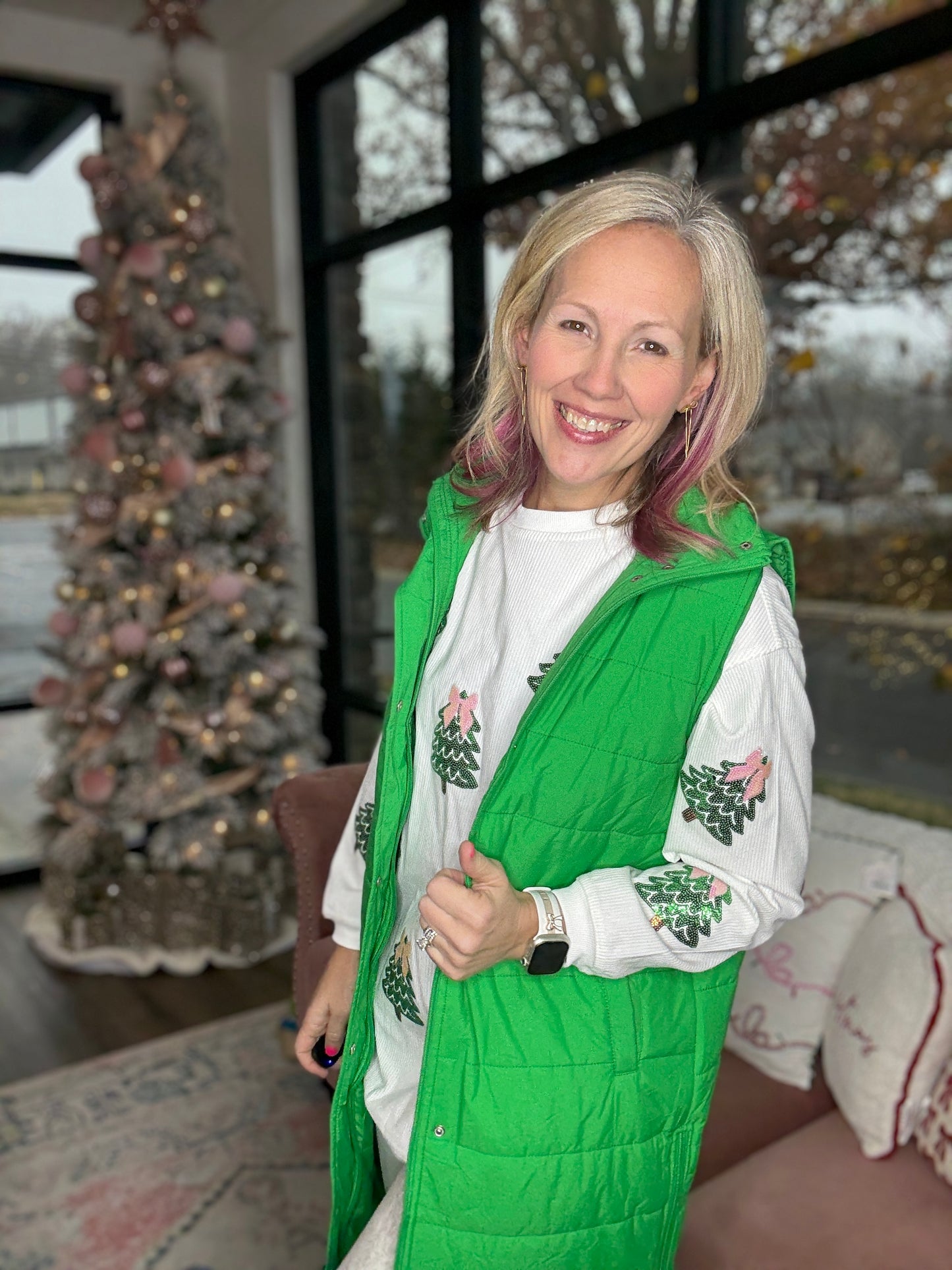 Summit Puffer Vest- Green