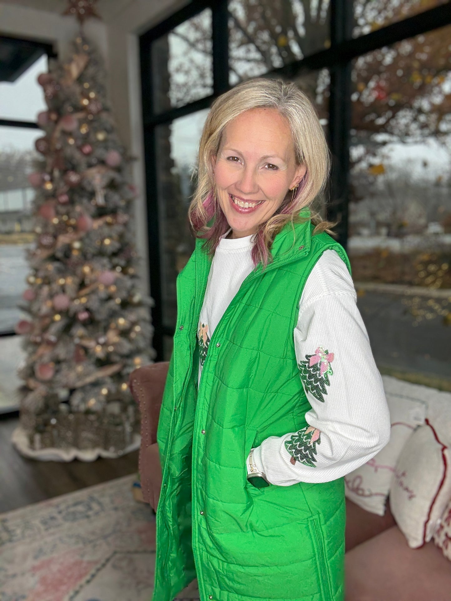 Summit Puffer Vest- Green